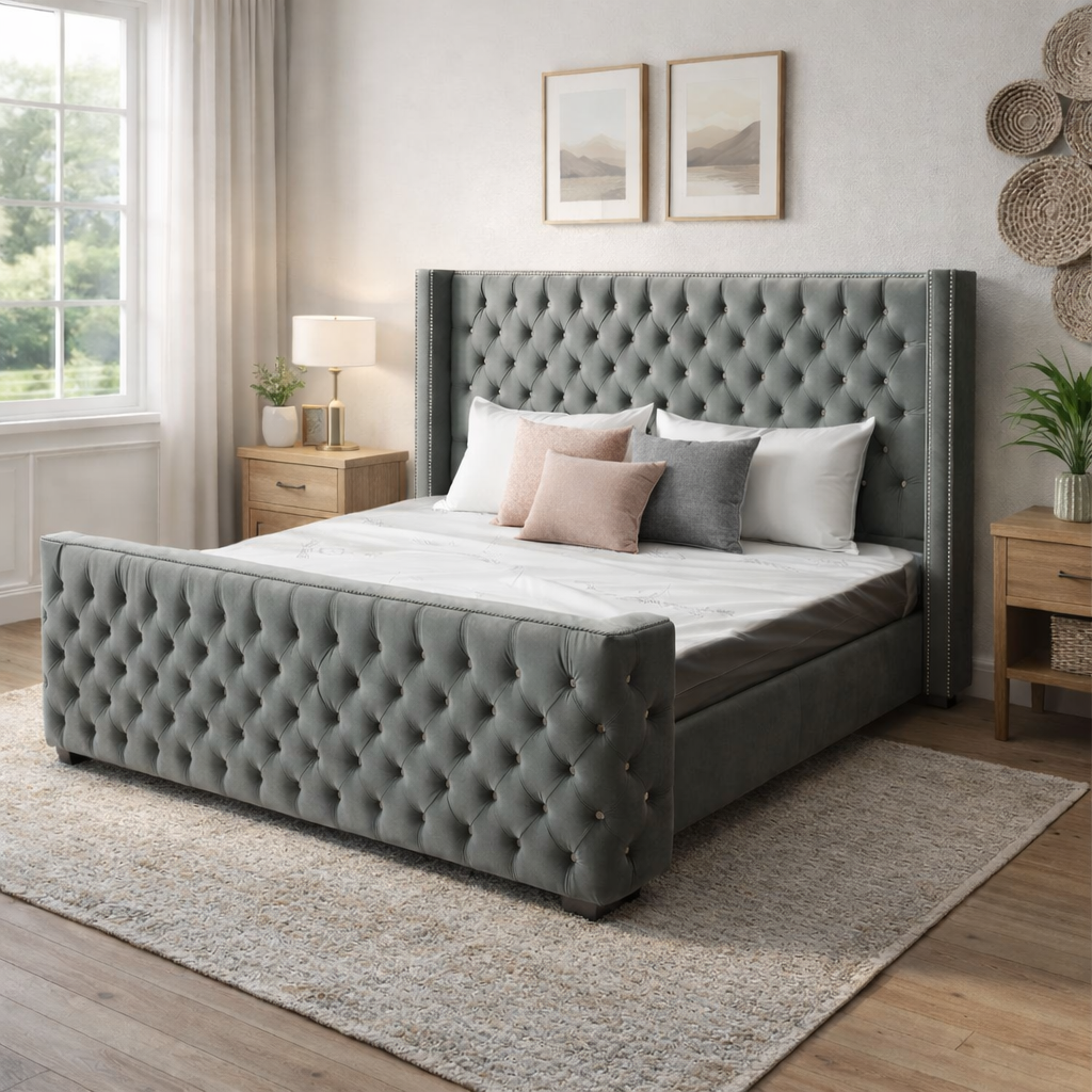 Regent Wingback Ottoman Bed